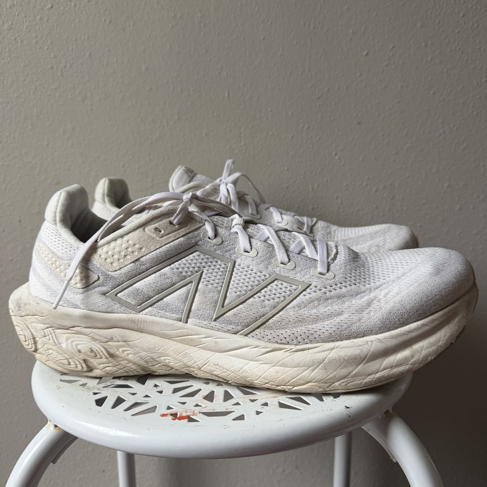 NEW‎ BALANCE FRESH FOAM MENS 14 X 1080V13 'WHITE LIGHT SILVER METALLIC'